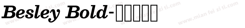 Besley Bold字体转换